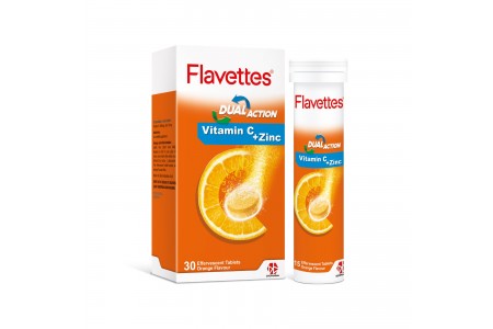 FLAVETTES DUAL ACTION EFF VIT C + ZINC (30'S)